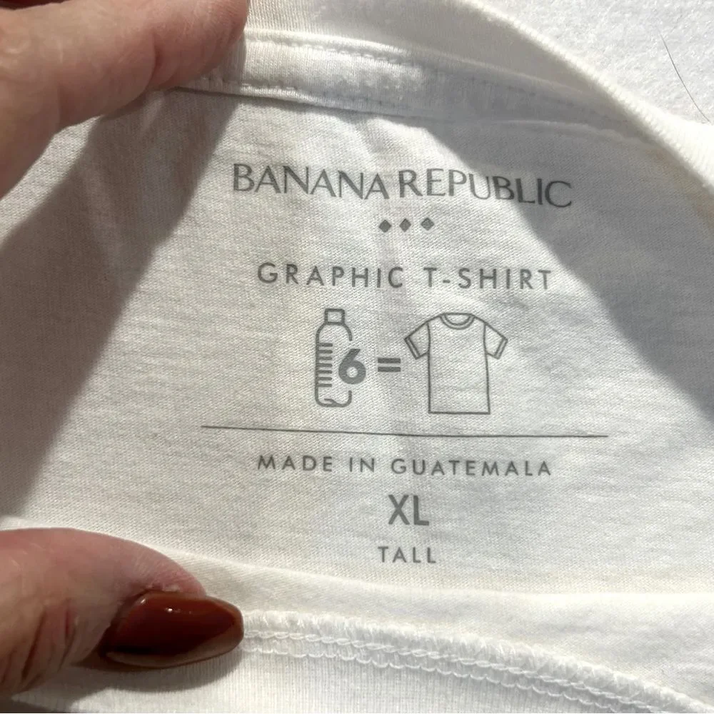 Banana Republic Logo Graphic Men’s White T-shirt XL